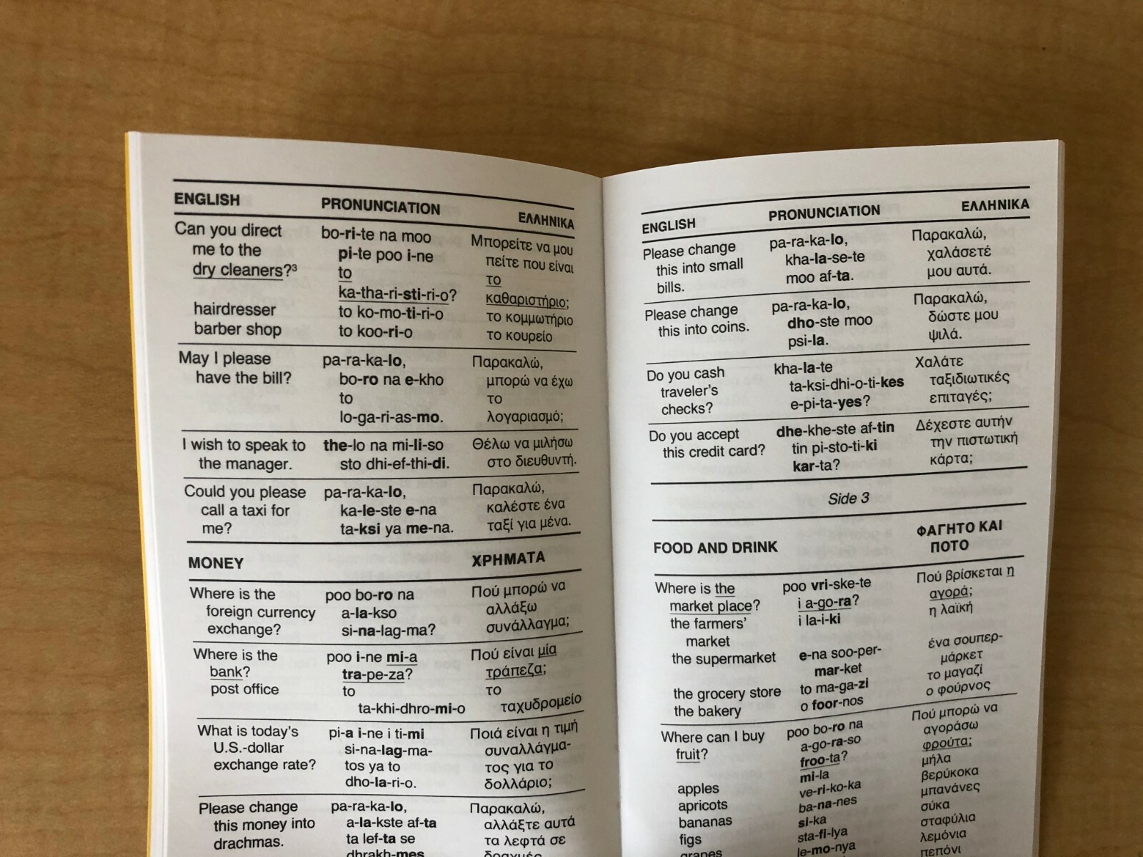 Greek Phrase Book / Dictionary - Pocket Size - by Language/30
