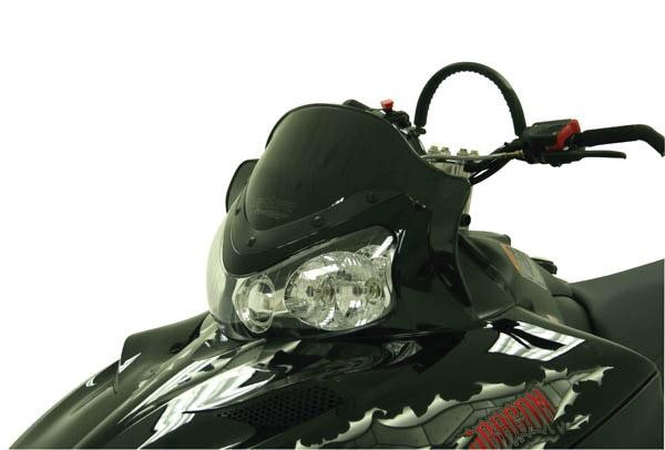 Powermadd 10192012 Cobra Windshield - 11.5in. - Black Black