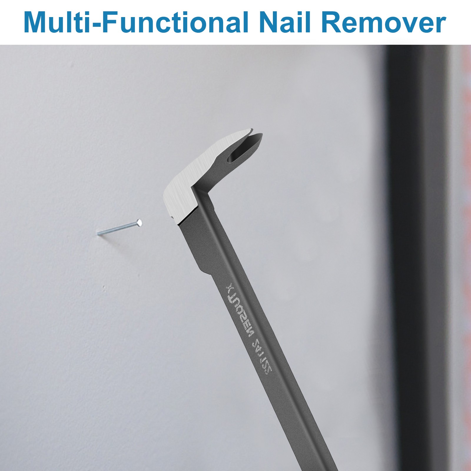 10" Nail Extractor Multi-Functional Pry Bar Nail Puller Tool for Concrete Wood