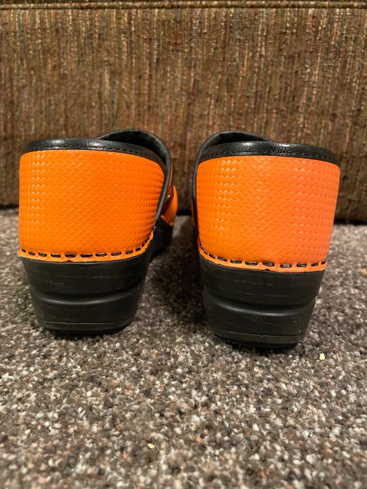 SANITA BRIGHT ORANGE CLOGS SIZE 38 - EXCELLENT CONDITION!!!