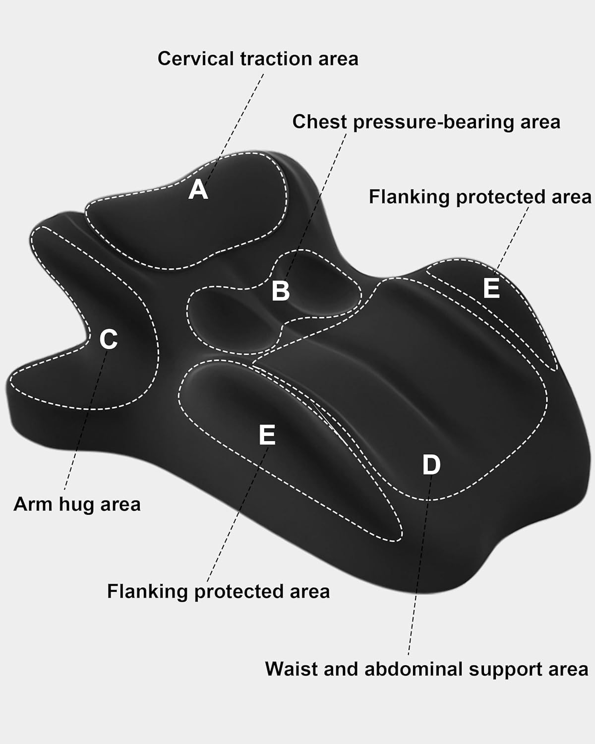 Ergonomic Memory Foam Wedge Pillow, 27° Angled Support for Neck and Waist