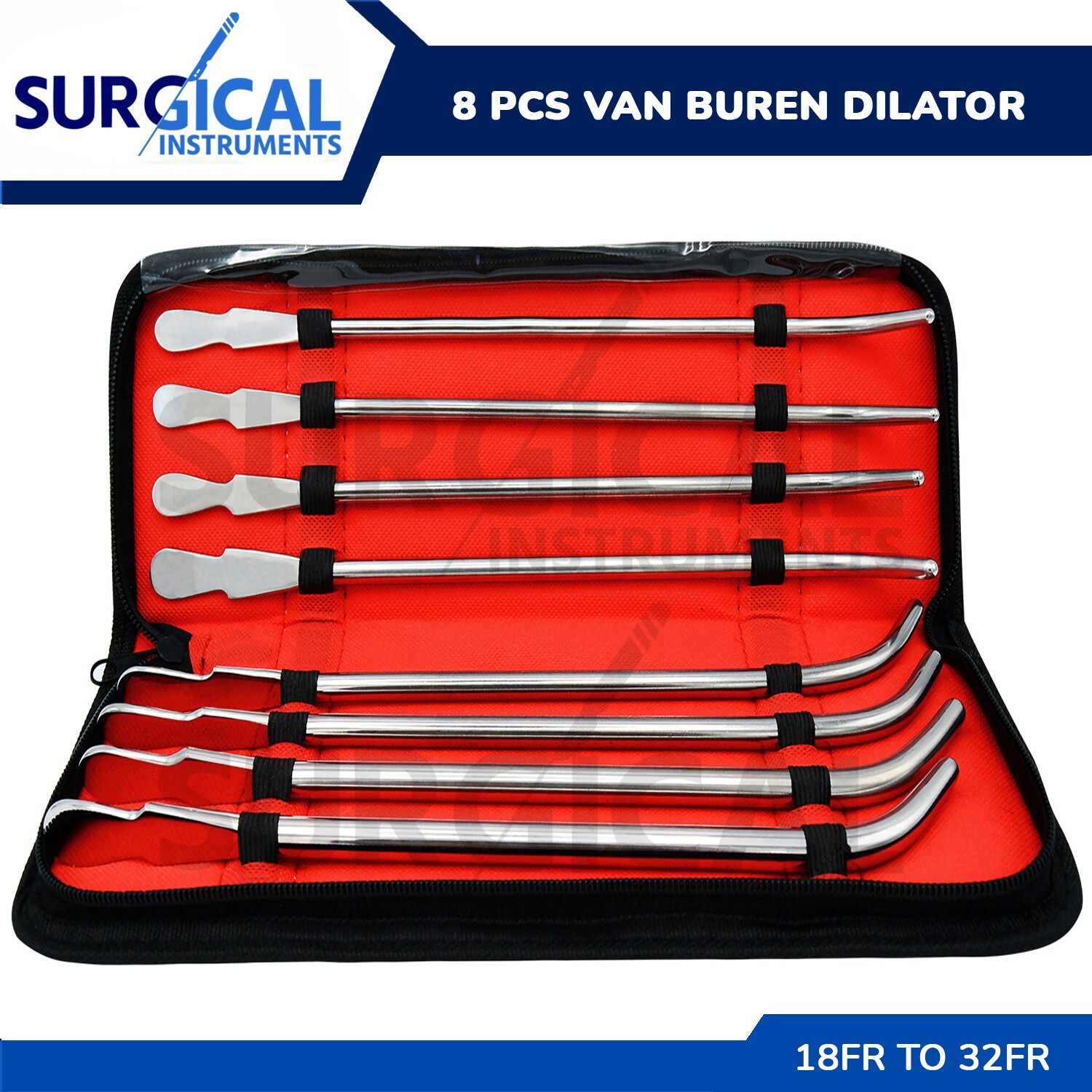 8 Van Buren Sound Set OB/Gyn Urology Surgical Instruments Stainless German Grade