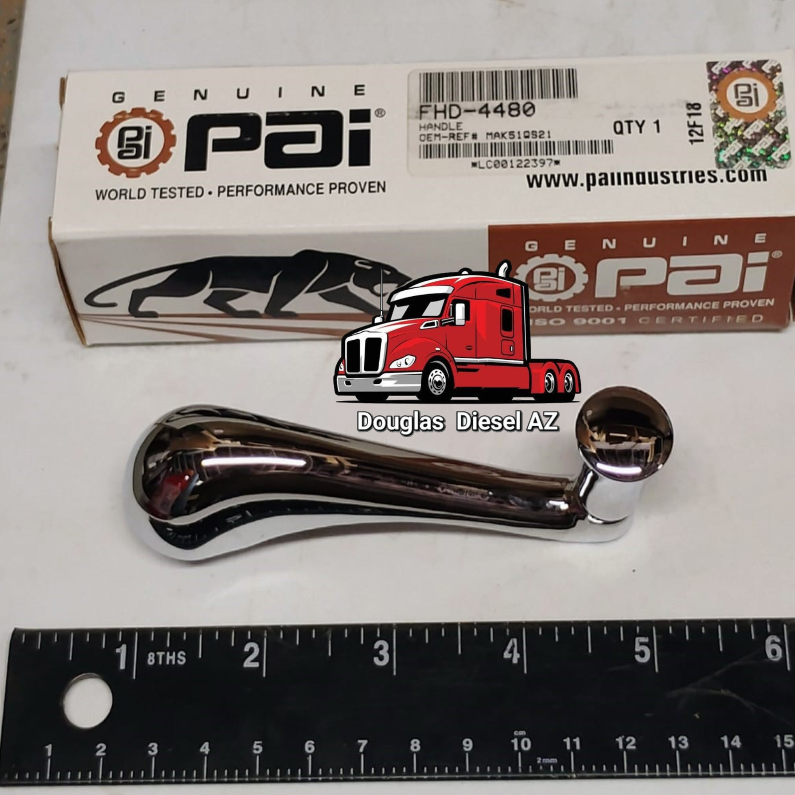 WINDOW HANDLE for MACK R / RB / RD / RW MODELS. PAI# FHD-4480. Ref.# MACK 51QS21