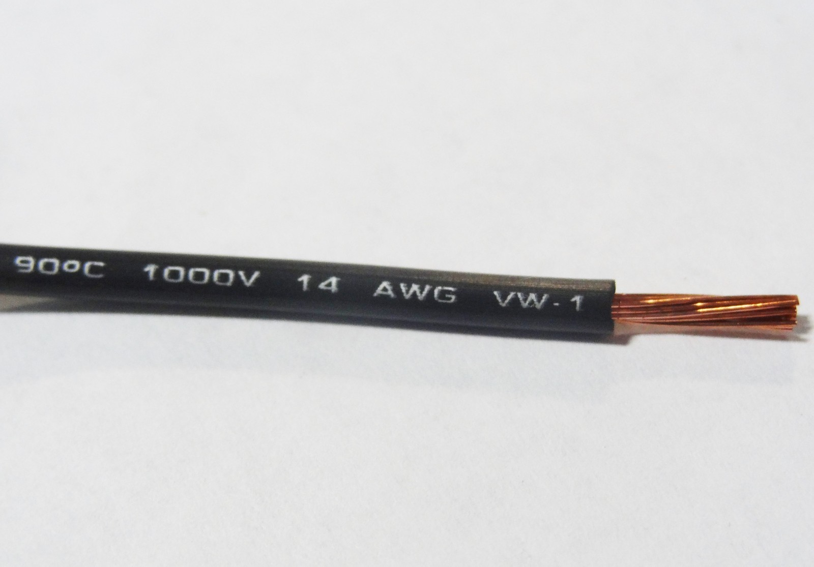 14 GAUGE WIRE  BLACK 25' FT PRIMARY AWG STRANDED COPPER POWER REMOTE MTW