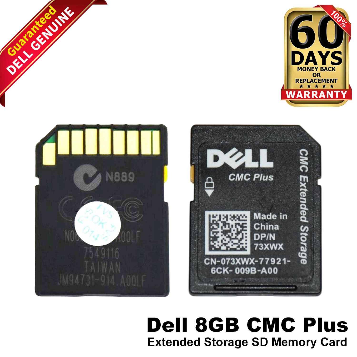 Genuine Dell 8GB CMC Plus Extended Storage SD Memory Card - 73XWX