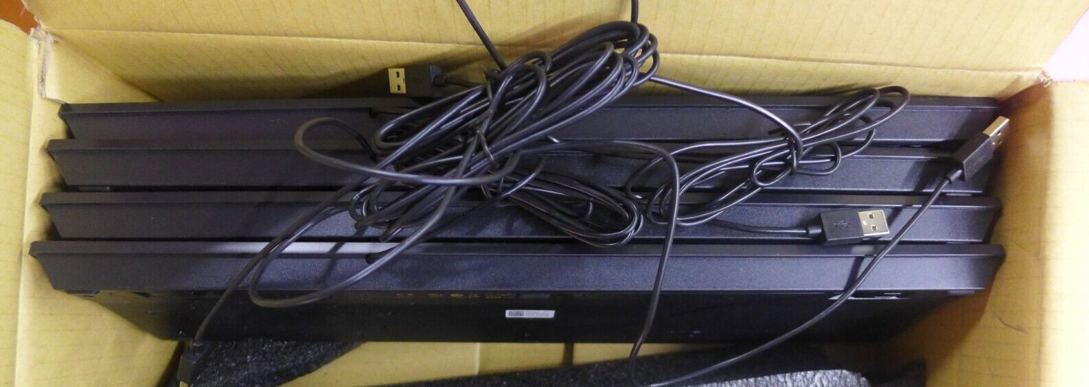 (Lot of 4)Genuine Dell USB Wired Slim Keyboard Black KB216 081N8