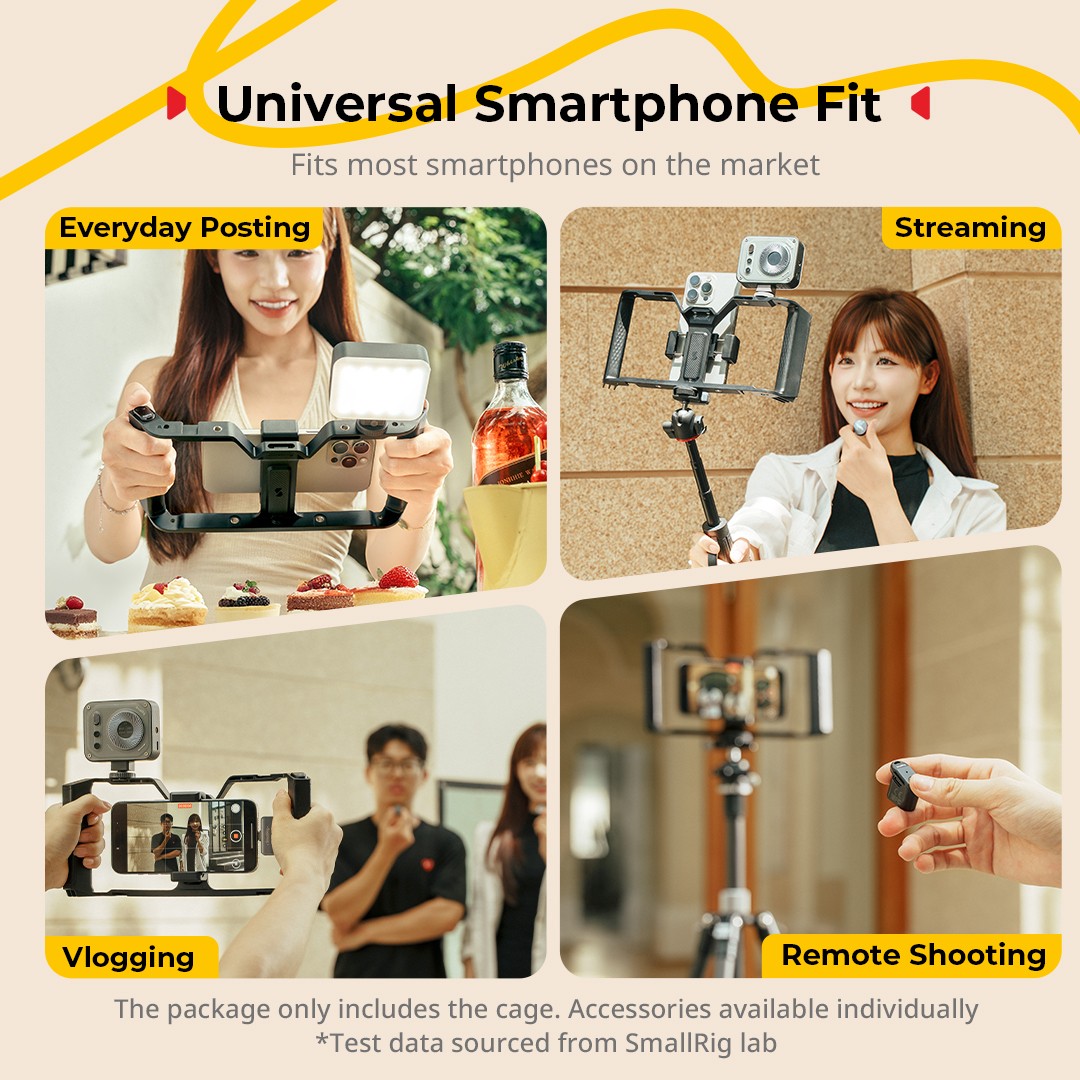 SmallRig IG-01 IntegraGrip Universal Phone Cage with WR-06 Wireless Controller