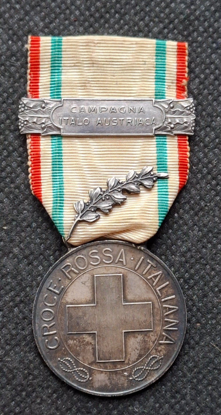 CRI Volunteer Merit Medal Italian Pink Cross Italian-Austrian Bar