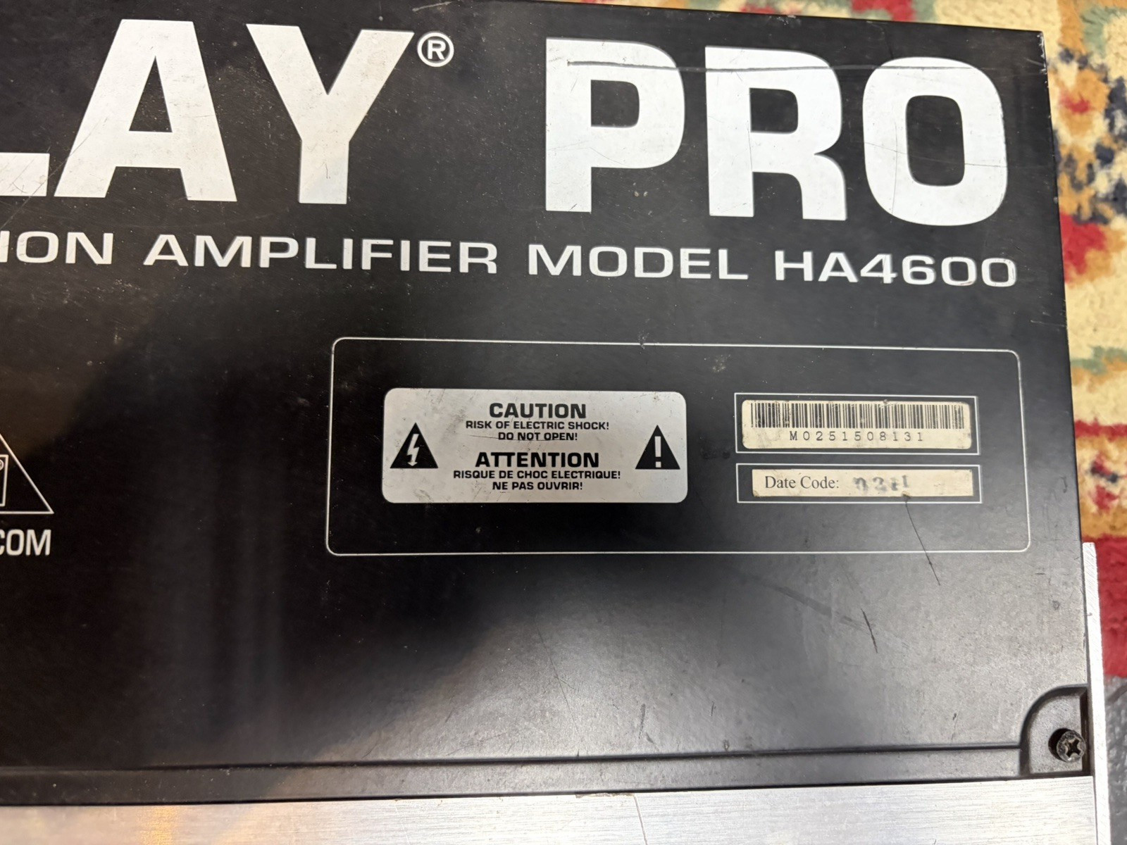 Behringer PowerPlay Pro 4-Channel Headphone Distribution Amplifier Model HA4600