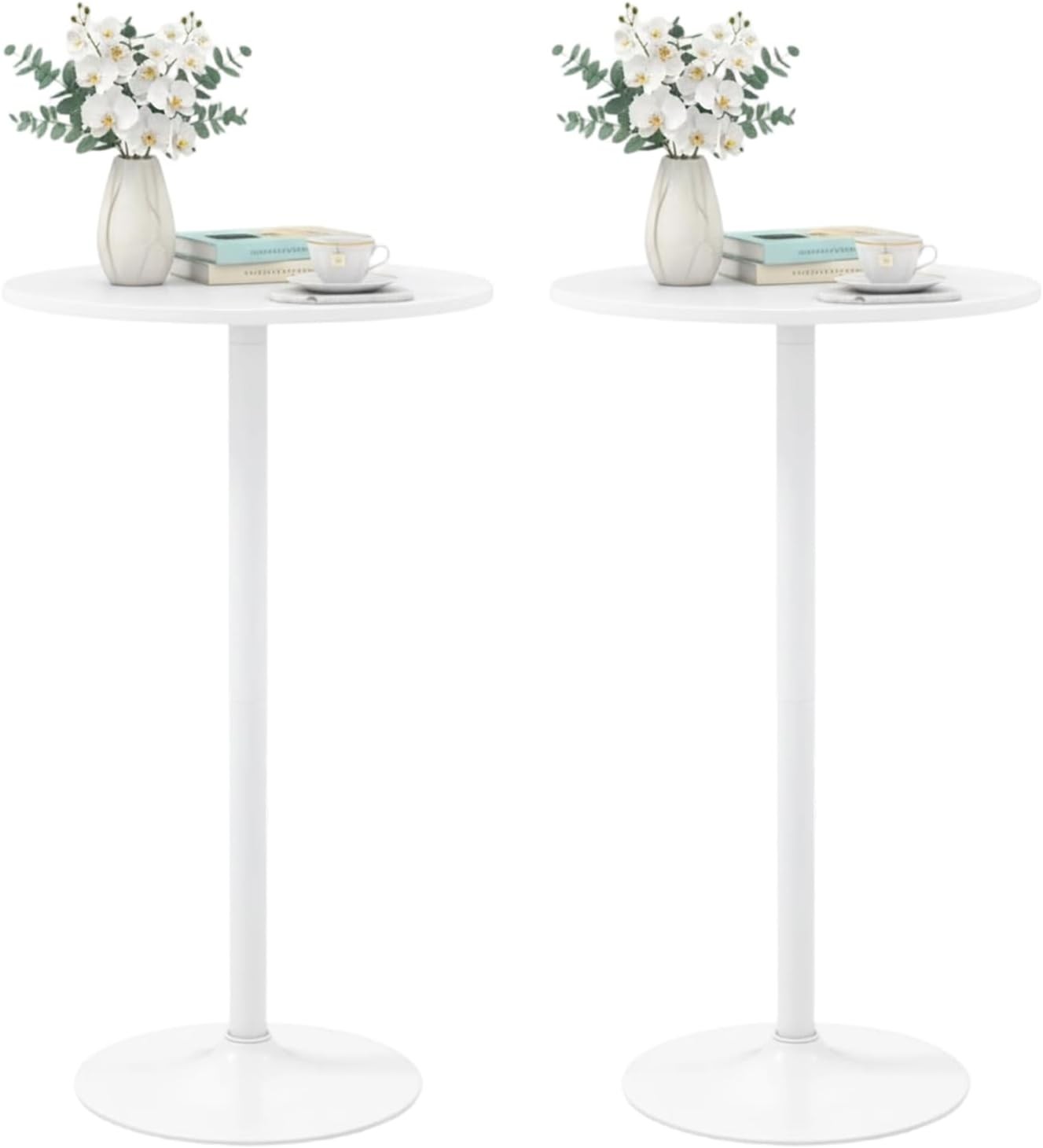 Cocktail Table,Two-in-one Modern Style Standing Circular Bar Table 40"/22" Two