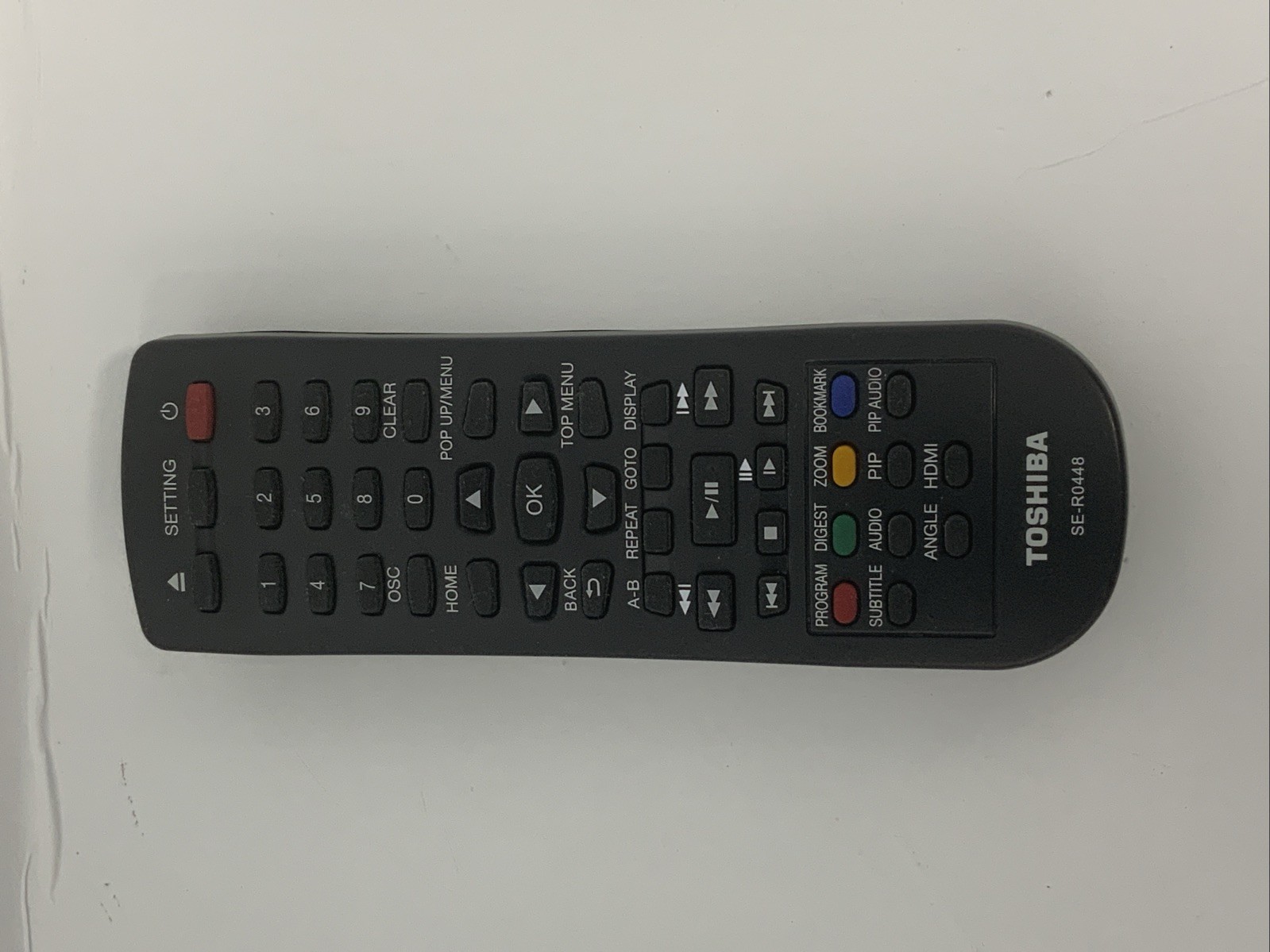 TOSHIBA SE-R0448 DVD HDD Replacement REMOTE Control For BDX4300 Genuine OEM