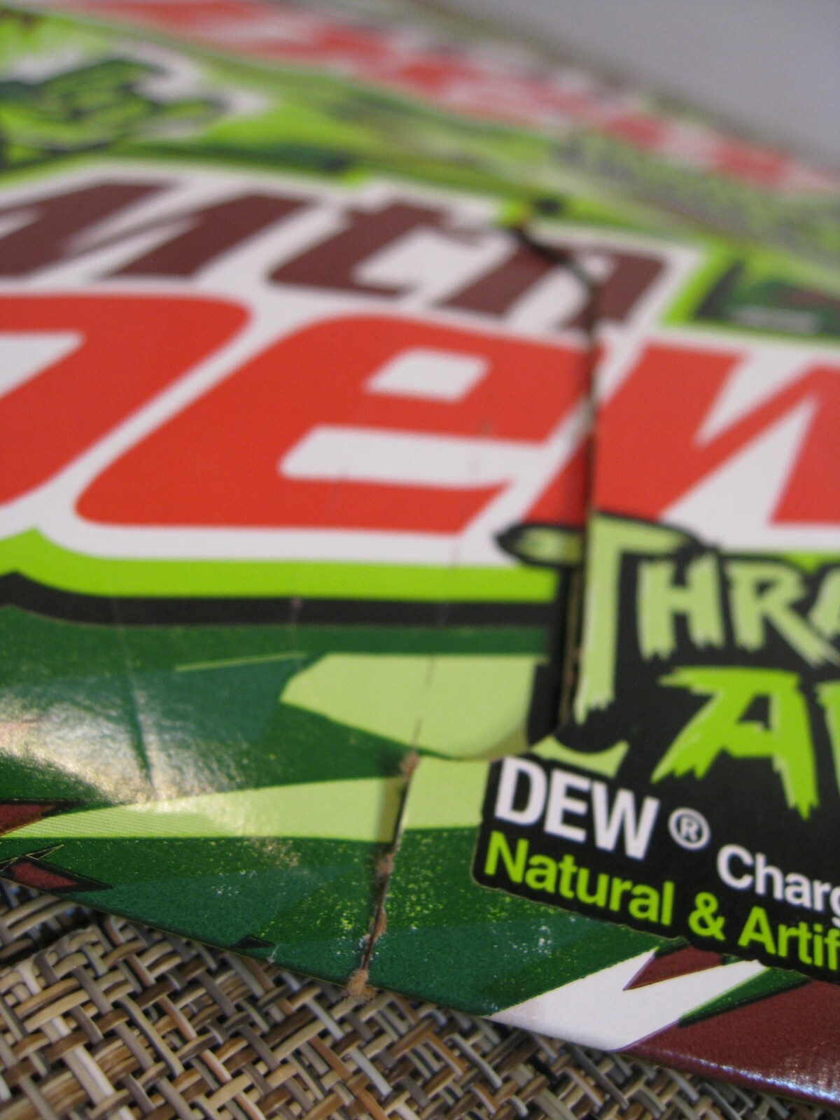 Mountain Dew EMPTY Box Carton - Thrashed Apple - 2022