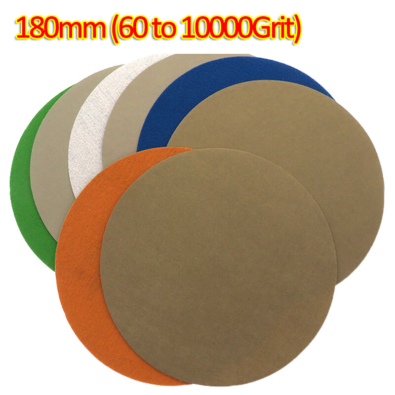 180mm Dia Wet and Dry Sanding Discs 7inch WaterProof Sandpaper 60 to 10000 Grit