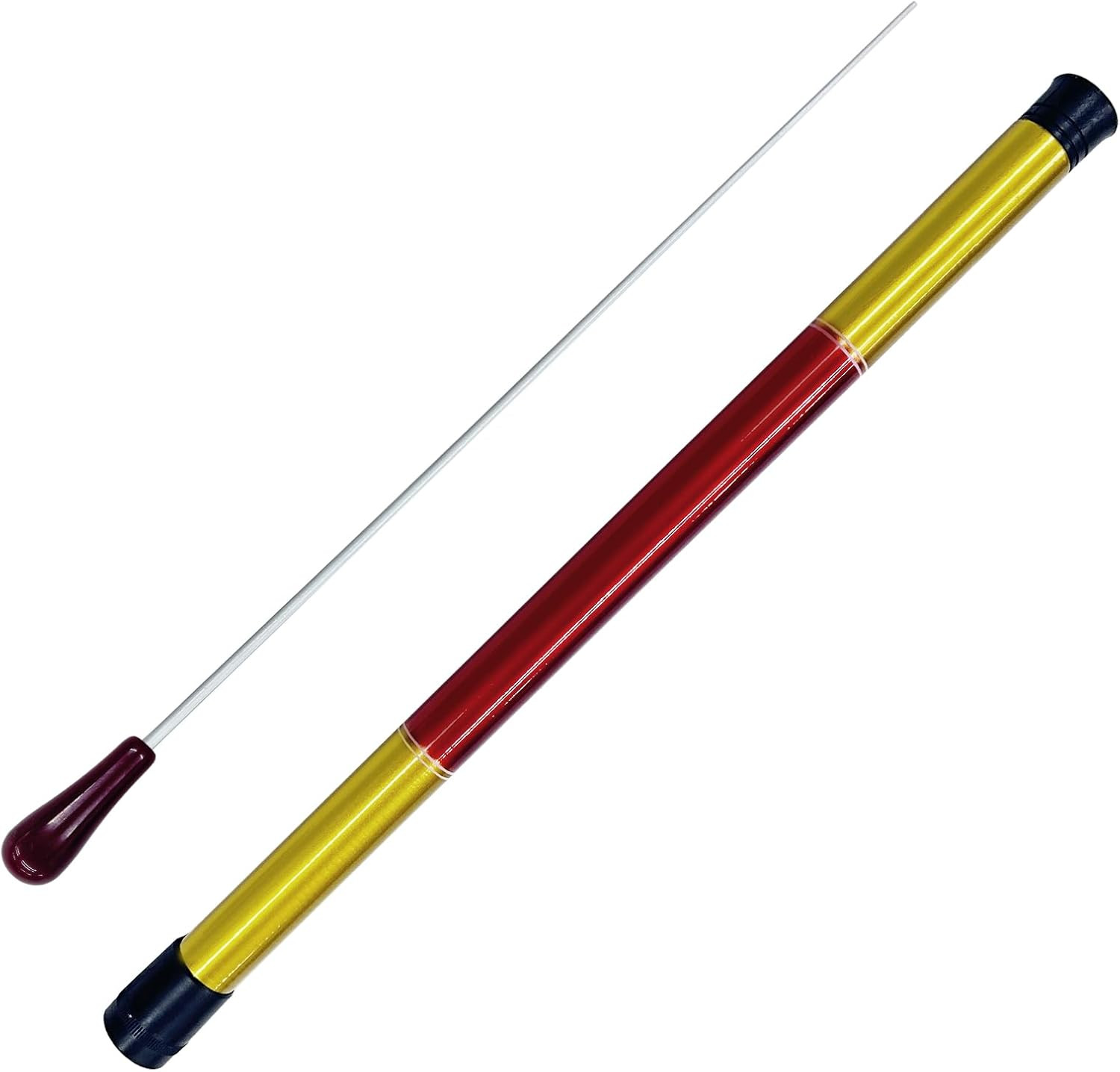 15-Inch Red Conductor Baton with Imitation Agate Handle for Professionals