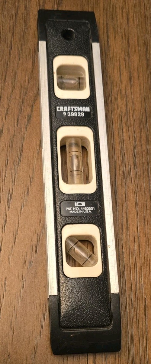 Craftsman Vintage 9” Magnetic Torpedo Level # 39829 Black USA