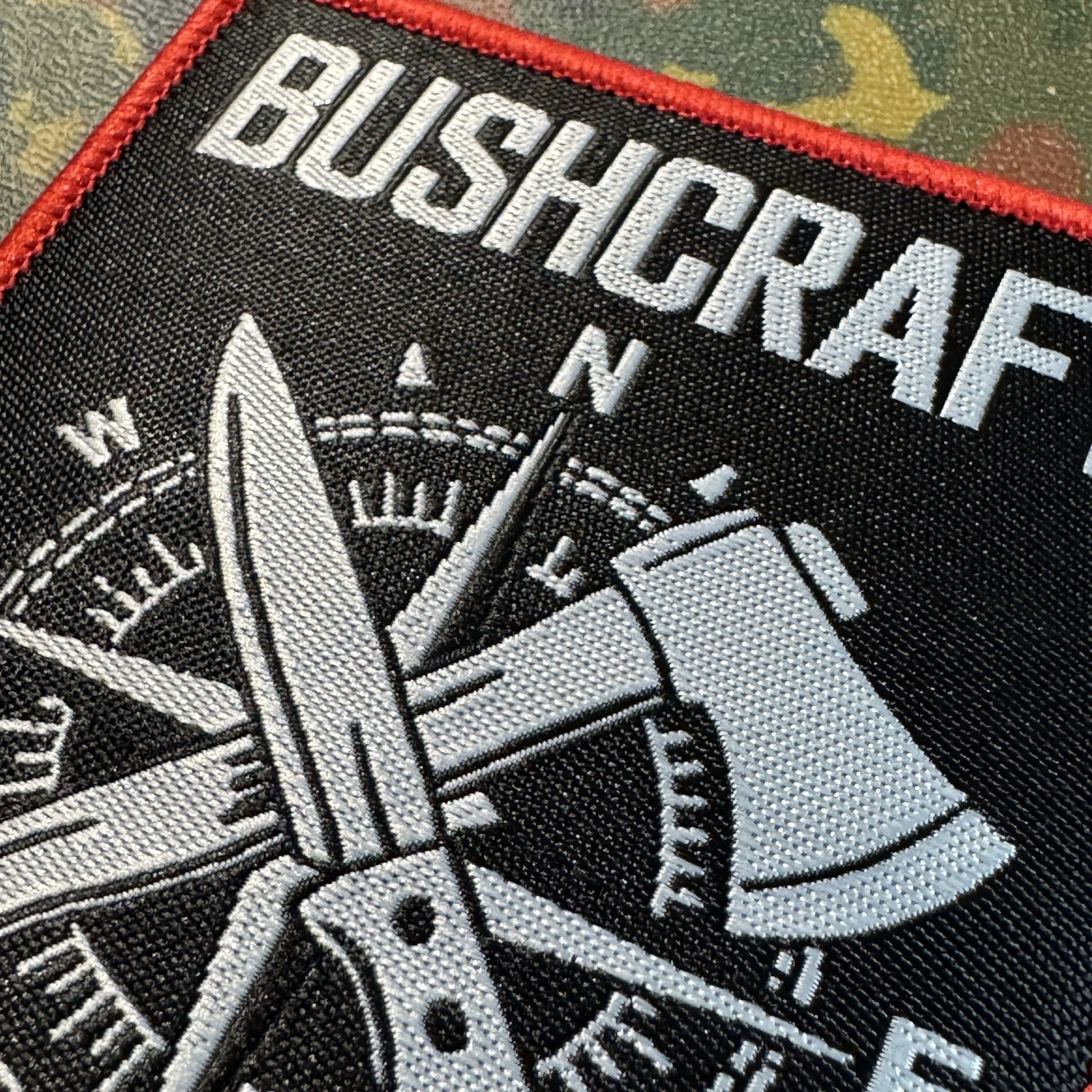 BUSHCRAFT Woven Patch Hook/Loop WOODLORE SURVIVAL OUTDOORS EXPLORE
