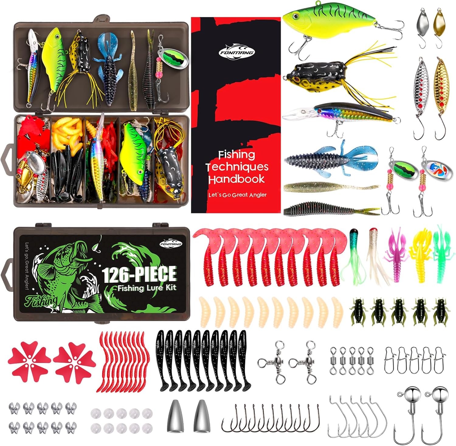 Fishing Lures - 2025 New Tackle Box with standard, F1-126pcs All-in-One