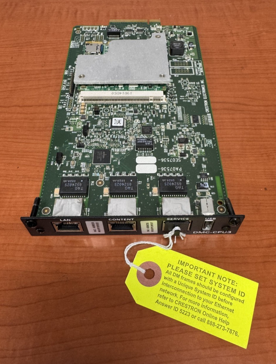 Crestron DMC-CPU3 CPU Card for 8X8, 16X16, and 32X32 DM Switchers 6507303