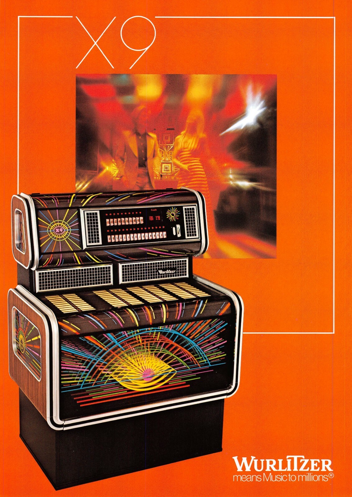 Wurlitzer X9 Jukebox Vintage Advertisement Sales Flyer 1970s 021219AME