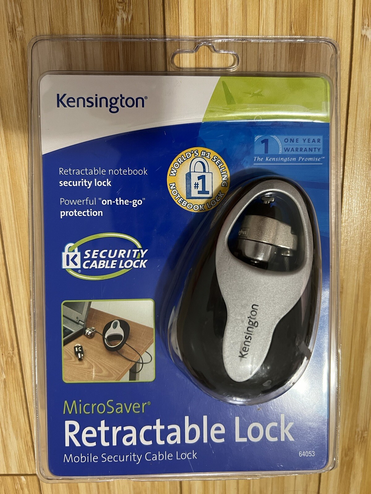 Kensington Retractable Lock MicroSaver Mobile Security 4ft Cable 64053 Sealed