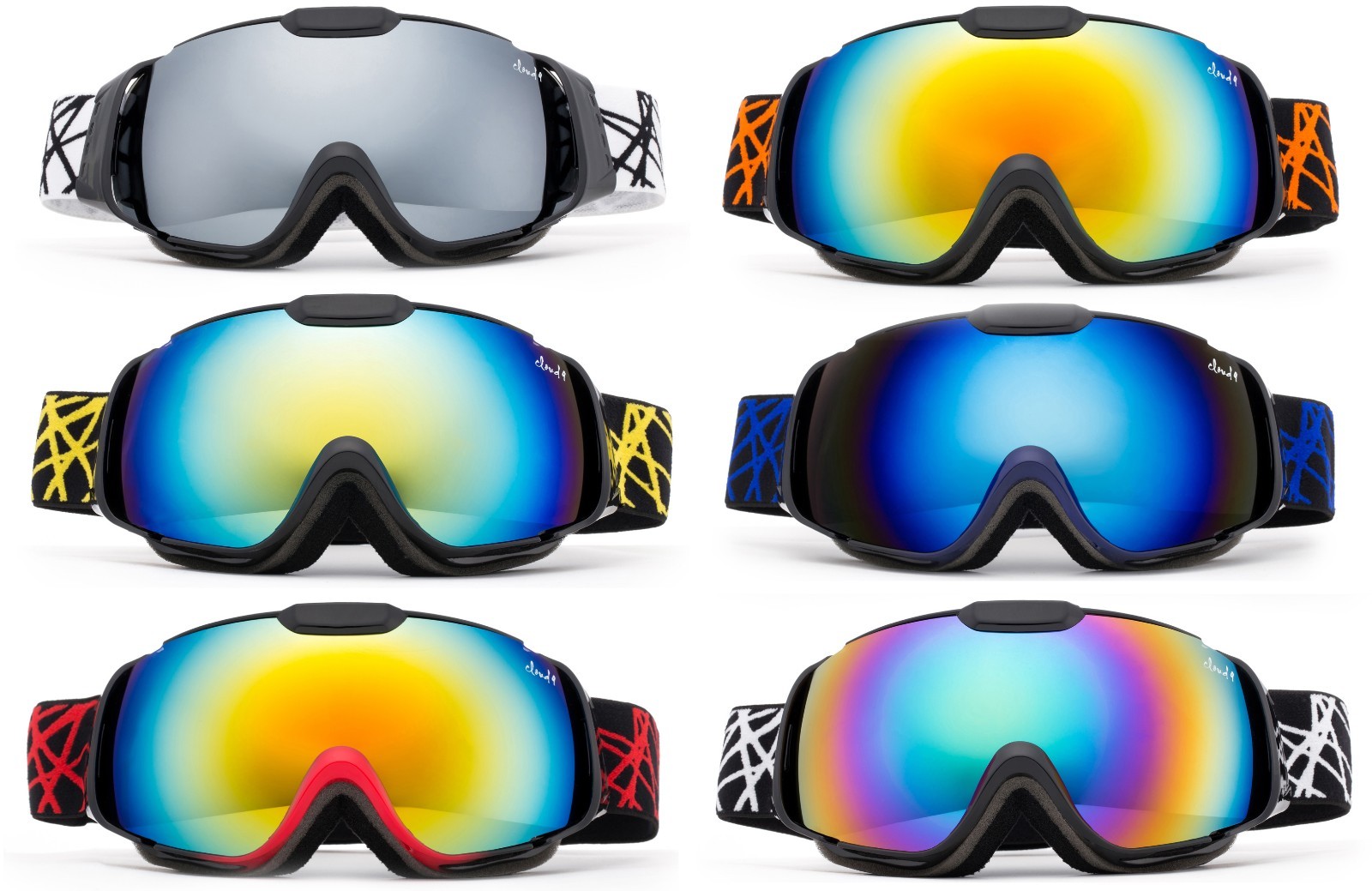 Kids Snow Ski Goggles with Different Styles/Colors Pouch Included!! Boy & Girl
