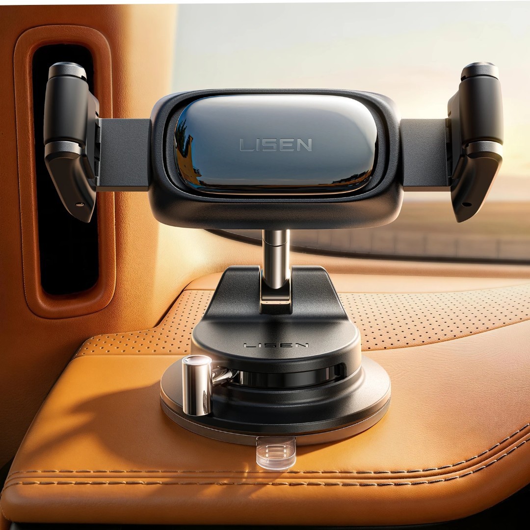 360° Adjustable Magnetic Vacuum Suction Cup Car Phone Holder Mount for All Phone