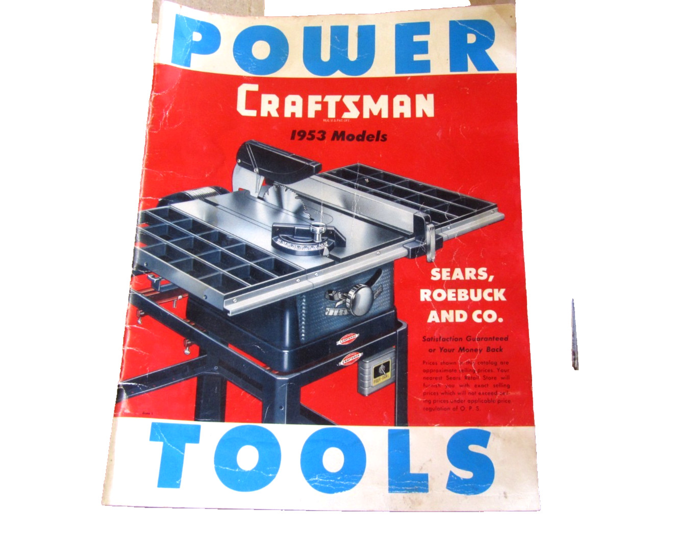 Vintage 1953 Sears Craftsman Power Tools Catalog Table Saws, Shapers, Etc.