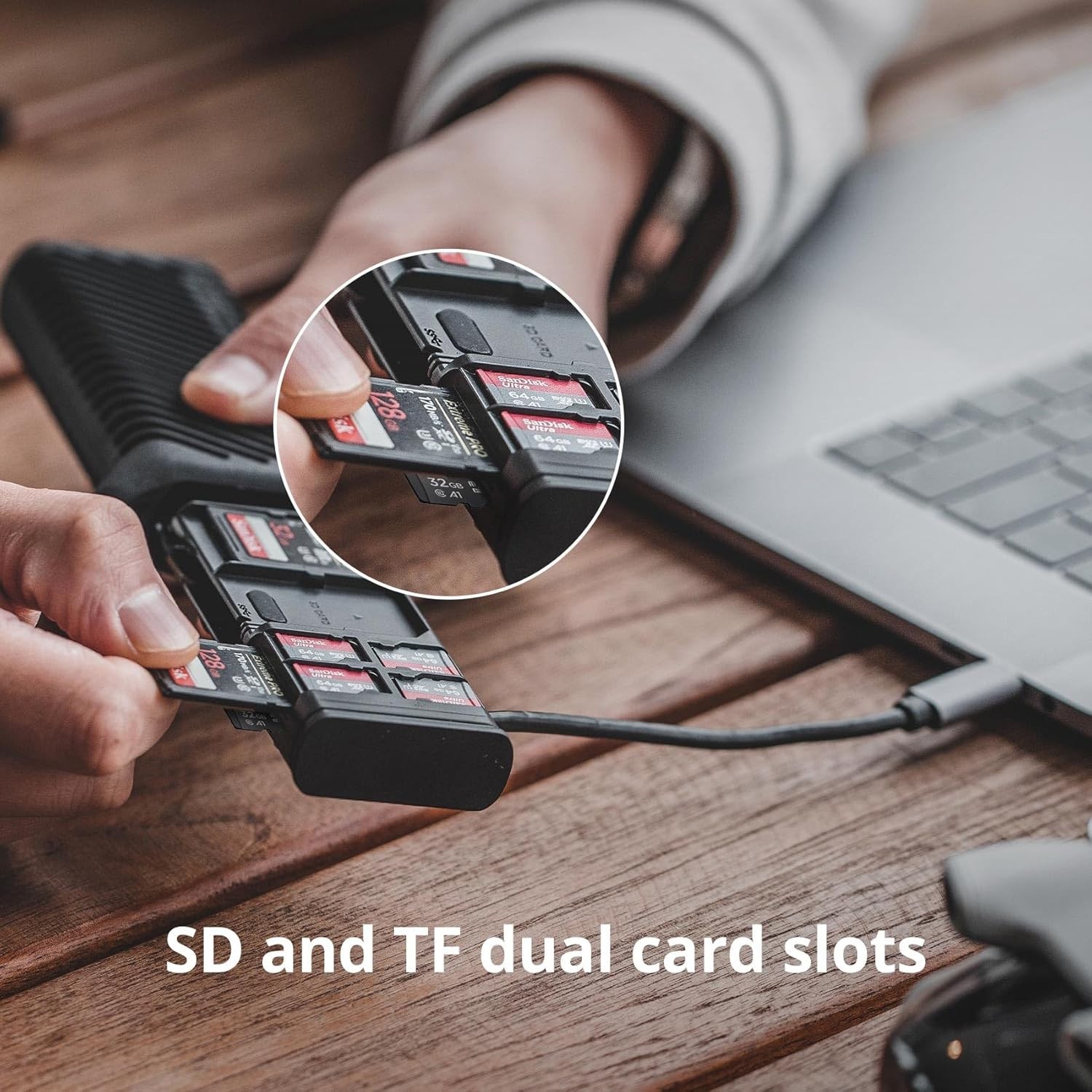 CreateMate High-Speed Memory Card Reader USB-C SD/TF Case