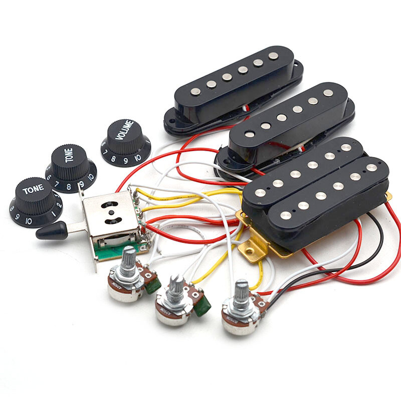 Strat Electric Guitar Pickups Wiring Harness Prewired 5-Ways Switch SSH Pickups