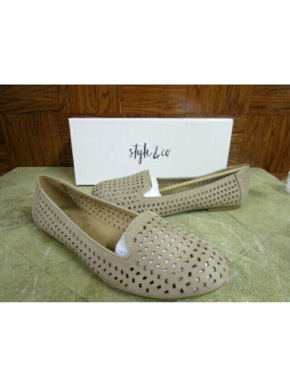 STYLE & COMPANY Womens Beige Padded Alyson Round Toe Slip On Loafers Shoes 5.5 M