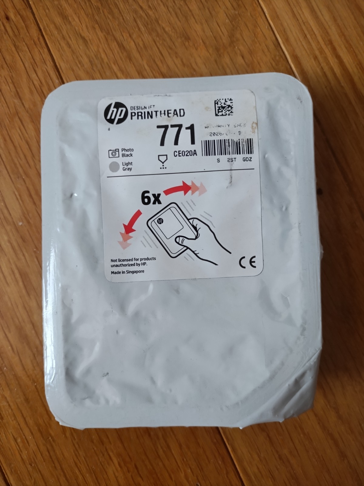 2020 GENUINE HP #771 Photo Black Light Gray PRINTHEAD DESIGNJET Z6200 CE020A NEW