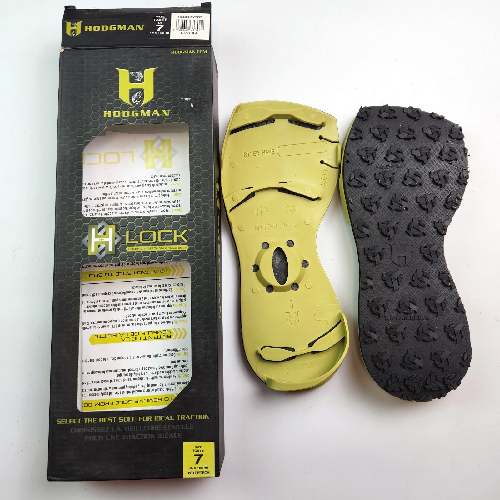 Hodgman H-Lock Wadetech Rubber Soles - Size 7