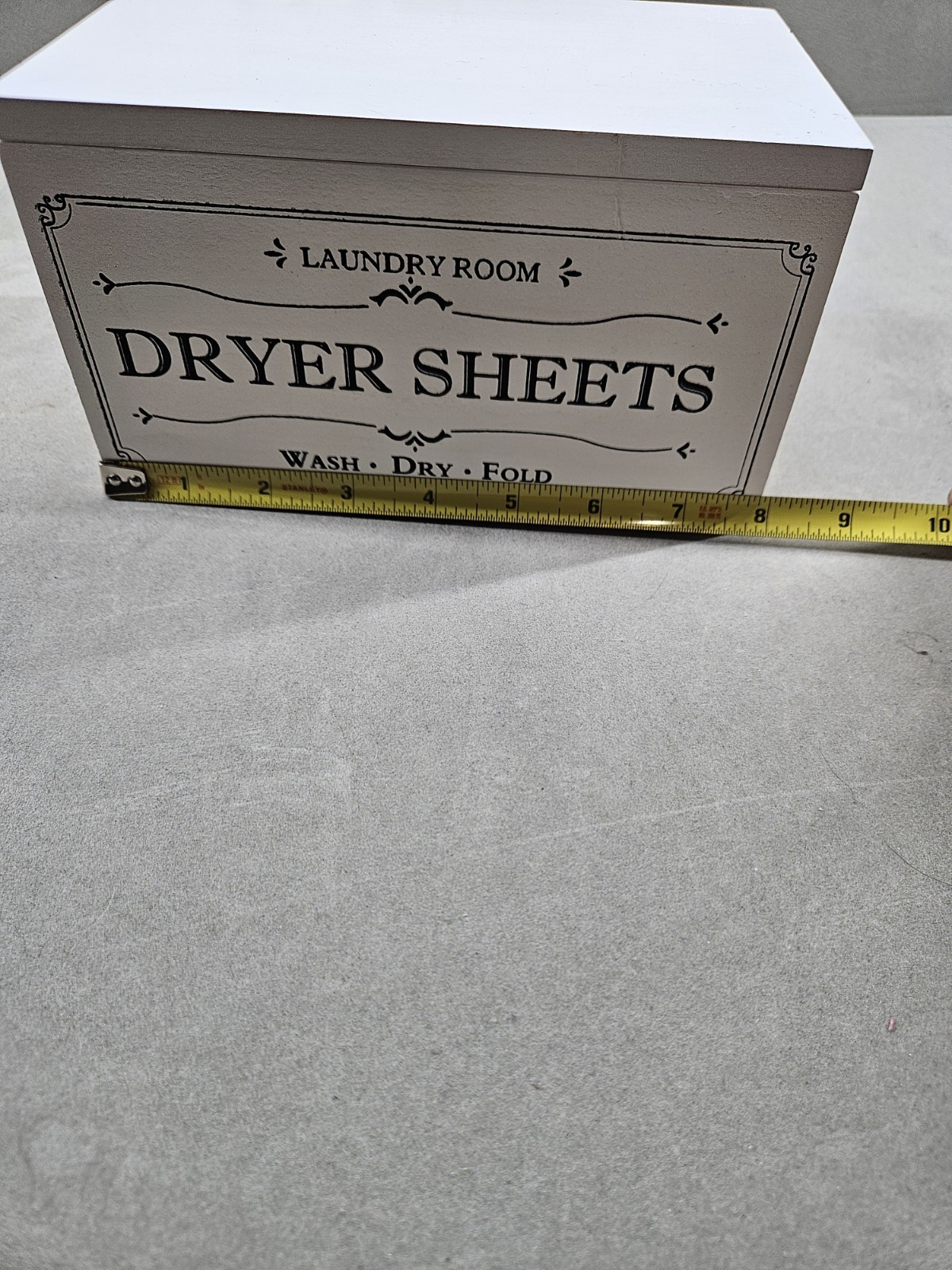 Laundry Room Dryer Sheet Wood Box