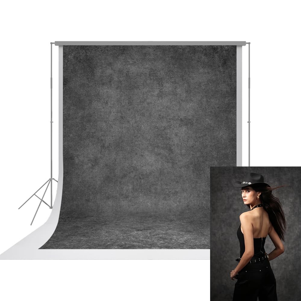 Urctepics 810 Ft Grey Fabric Photo Backdrops Classic Abstract Texture Backdrop