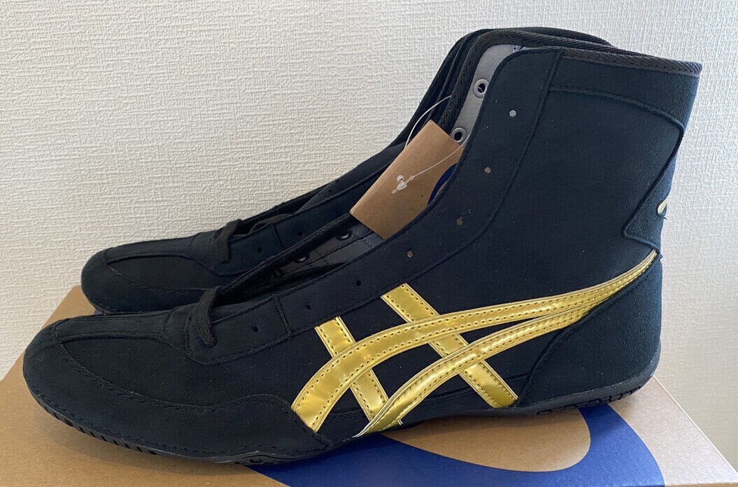Asics Wrestling Shoes EX-EO special order 1083A001 Black x Gold x Gold