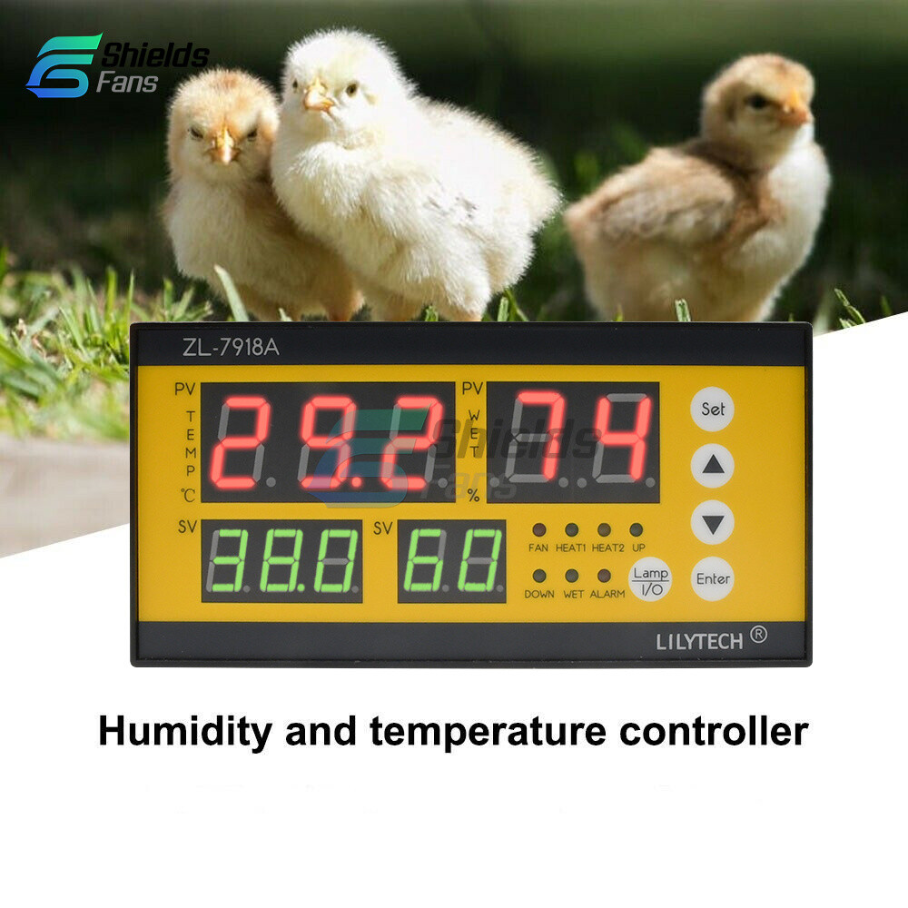 AC 100-240V Temperature Humidity Controller Sensor ZL-7918A Smart Incubator