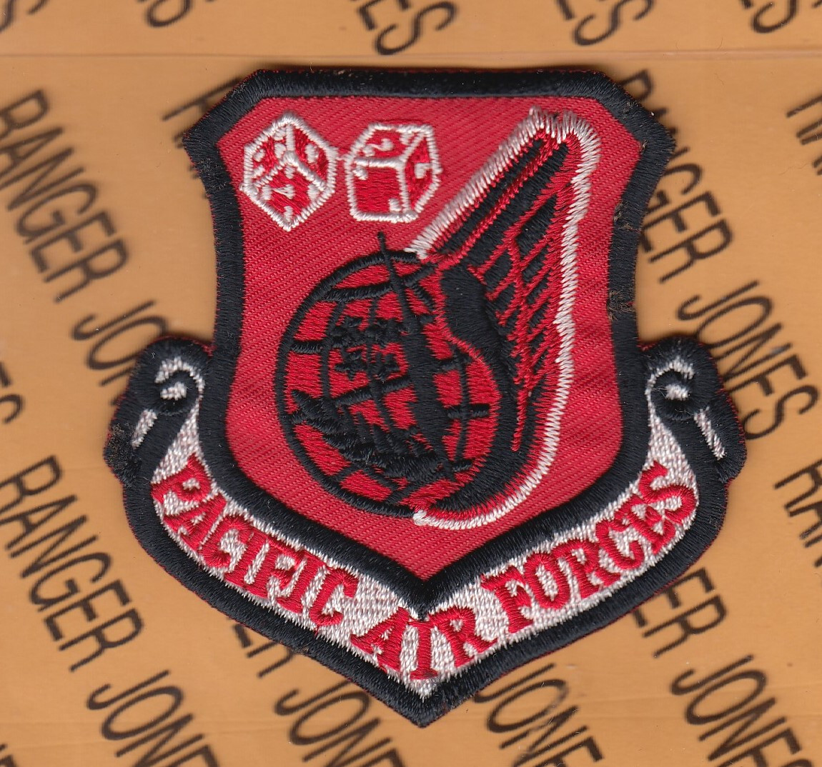 USAF Air Force 90th Fighter Squadron FS Pair-O-Dice 3" patch c/e