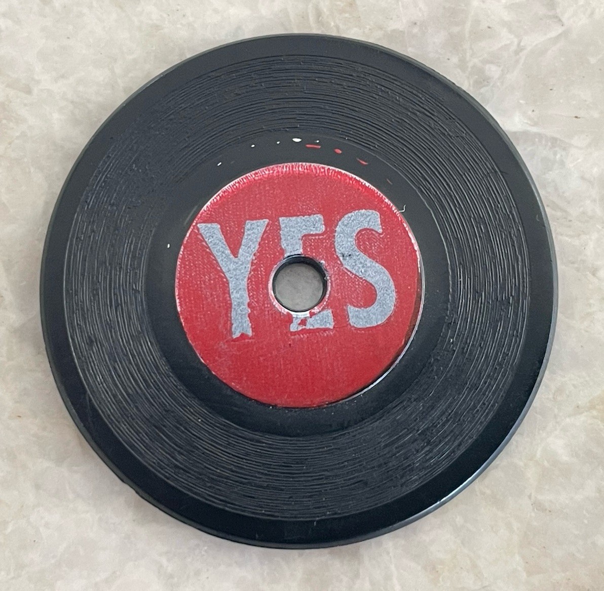 Vintage 1960s YES Record Album Token Coin 1.5" Miniature