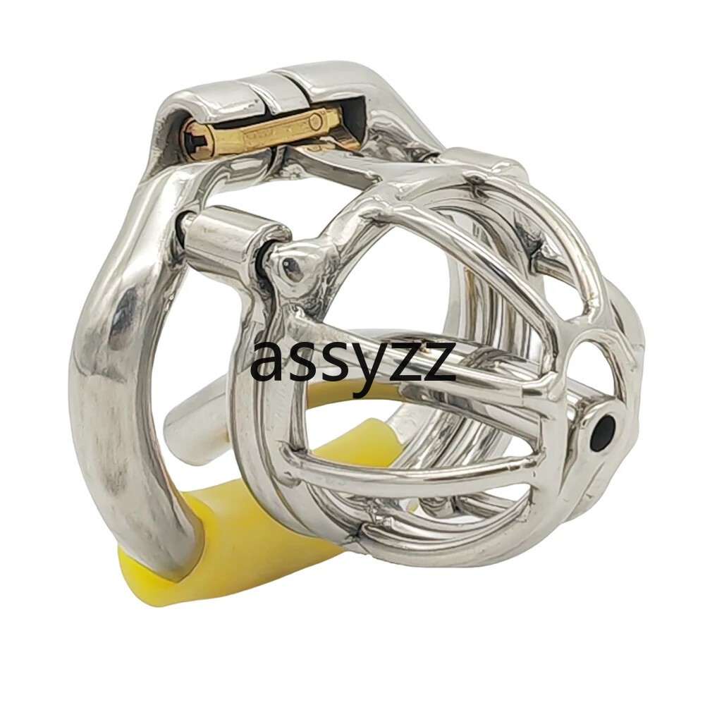 Male Stainless Steel Chastity Device with Removable Puncture Ring Chastity Belt