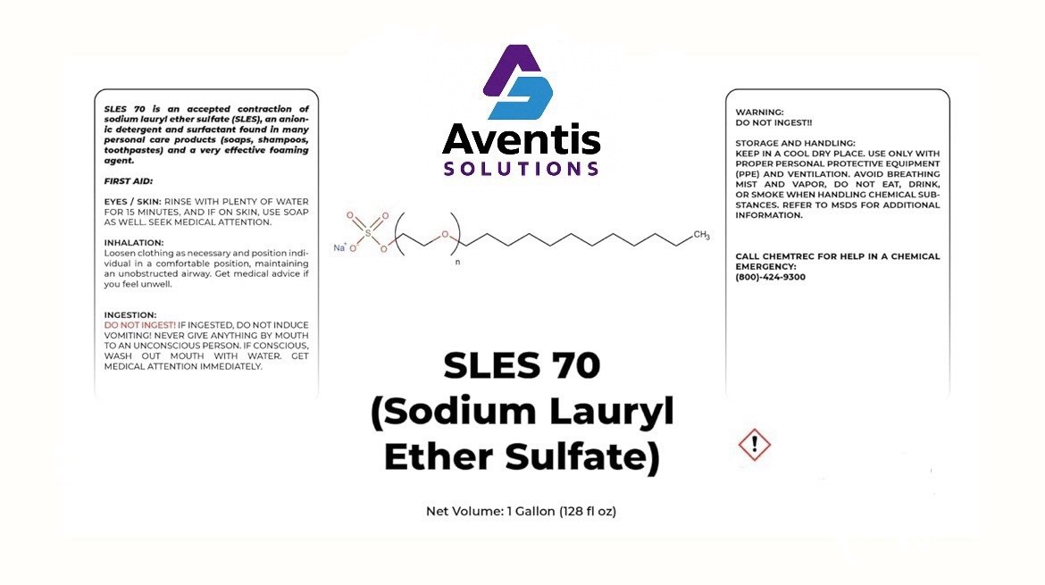AventisSolutions | High Purity 70% Sodium Laurel Ether Sulfate (SLES) (1 Gallon)