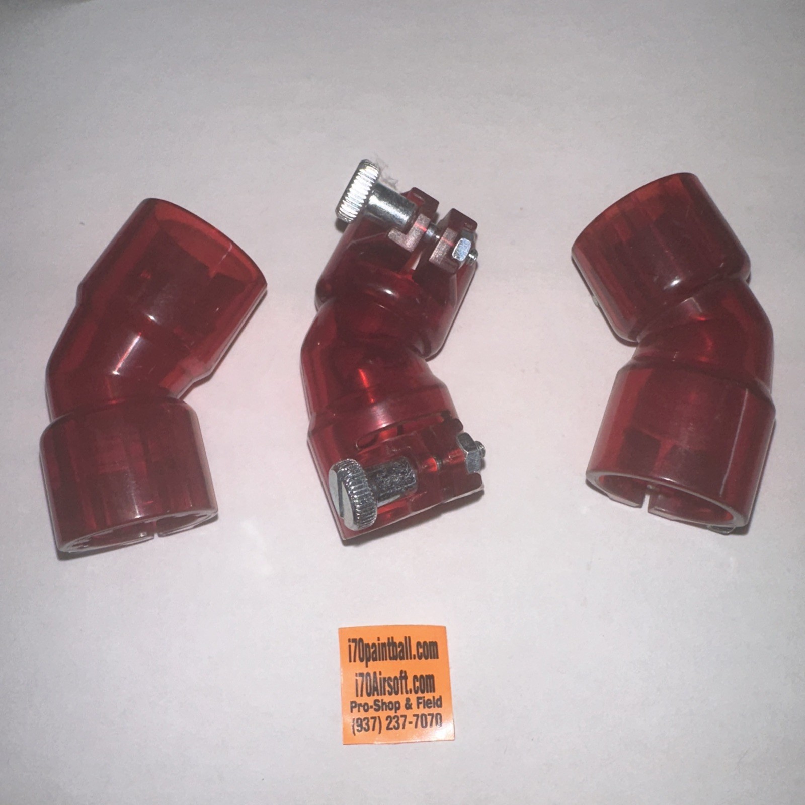Red Viewloader Adjustable Hopper Feed Necks / Hopper Adapters / Elbows (3)