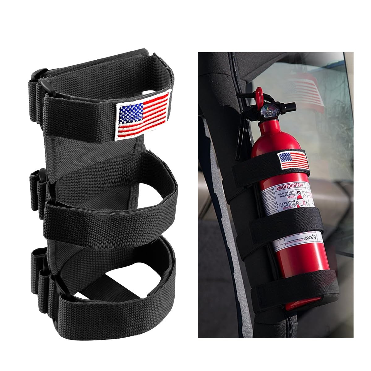 Fire Extinguisher Holder Adjustable Roll Bar Mount Bracket for Car Truck