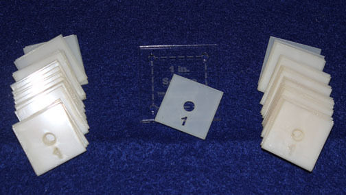 Mylar 1"- Square 51 Piece Set - Quilting / Sewing Templates -