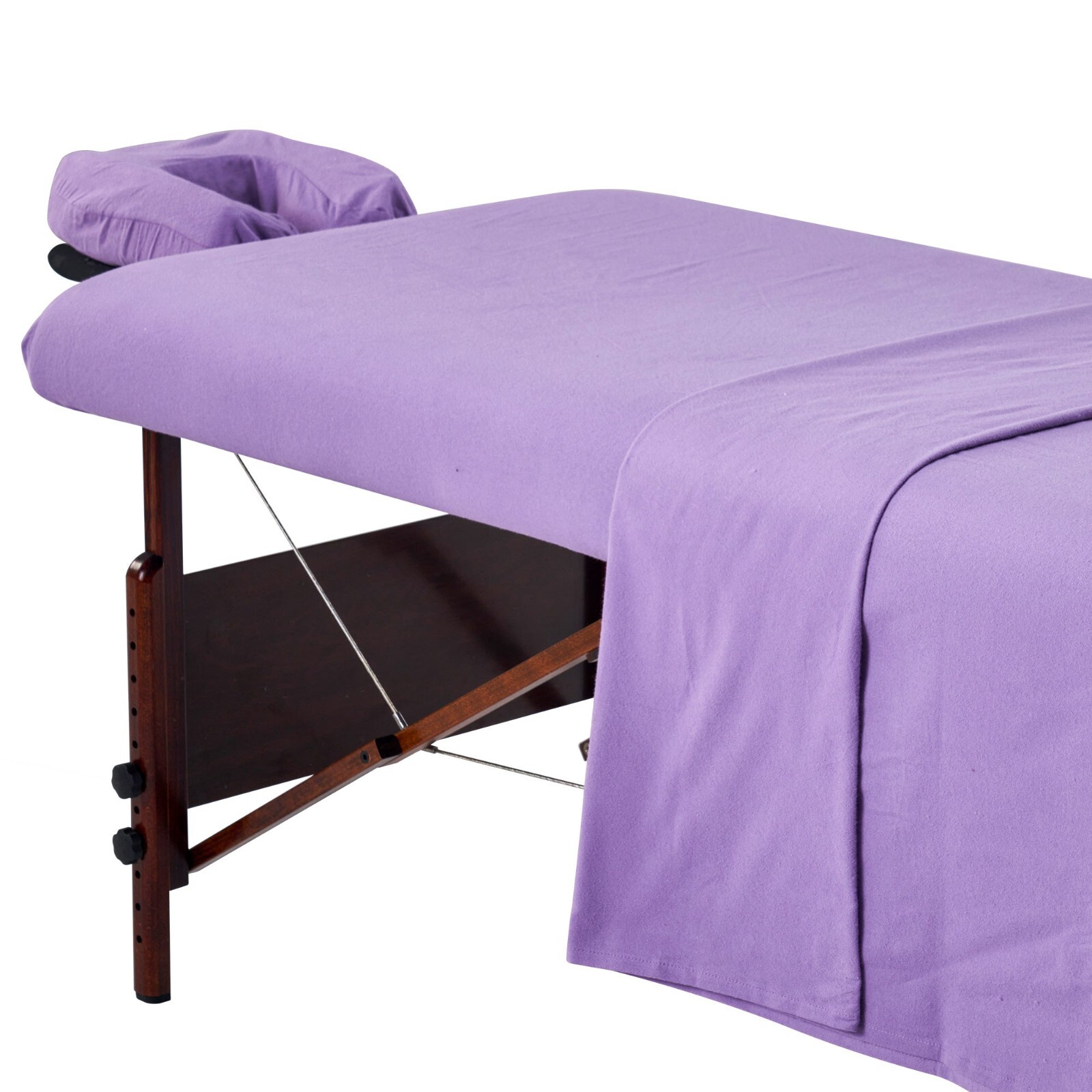 Master Massage Universal Natural Cotton Flannel Table Sheet set 3pcs - Purple