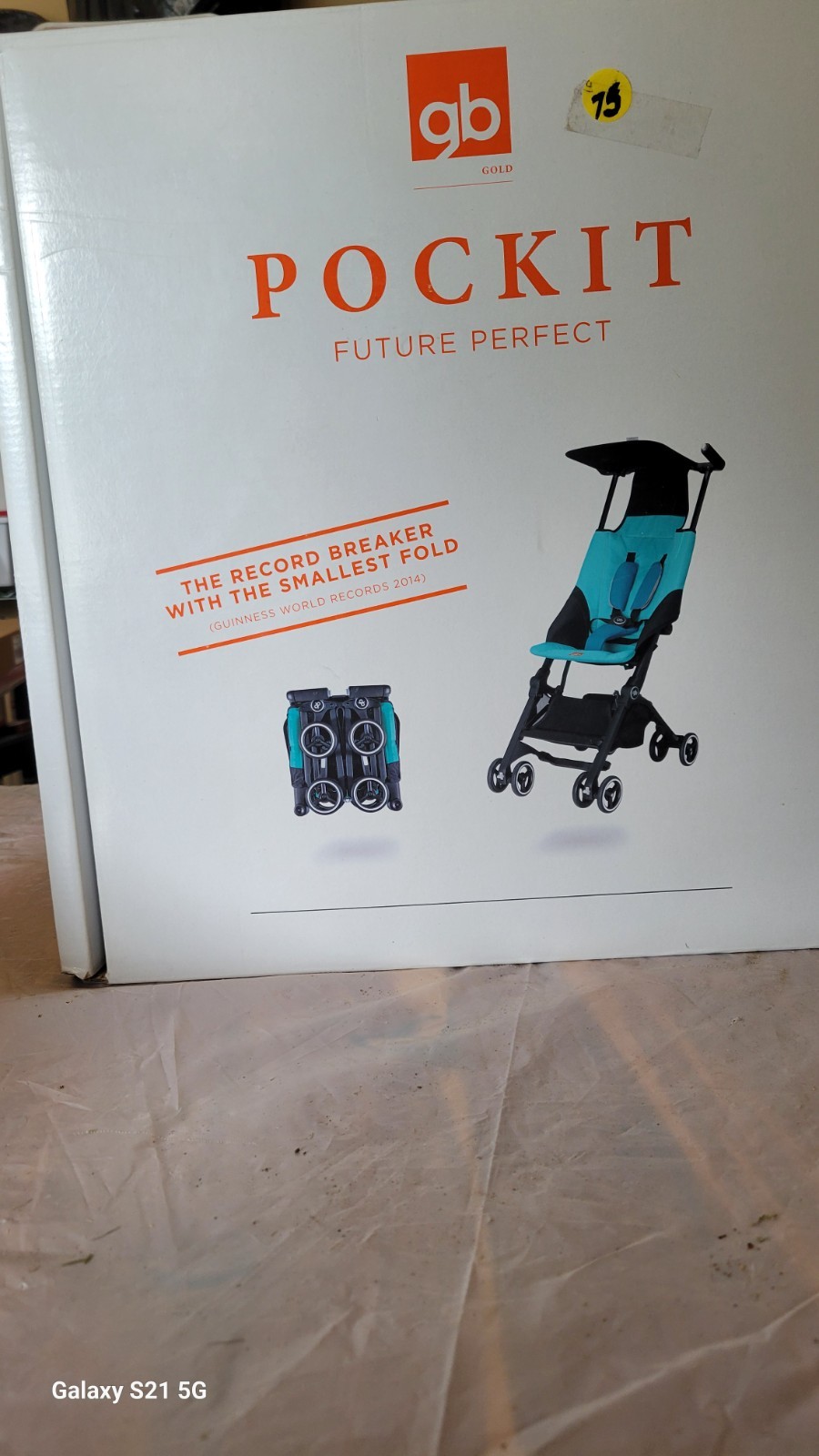 Gb Pockit + All Terrain Stroller Velvet Black Ultra Compact Travel Overhead Bin