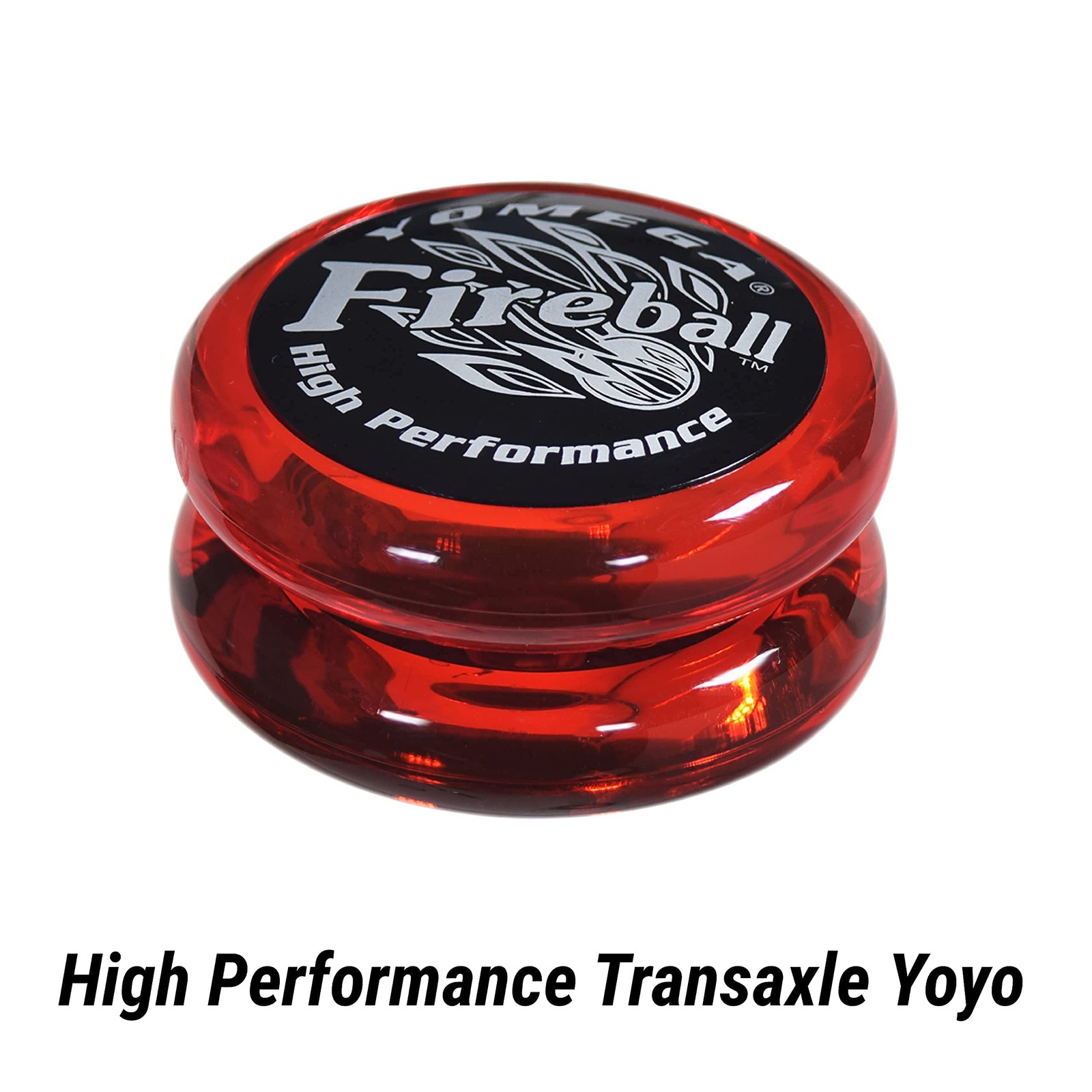 Yomega Fireball YoYo -HIGH Performance Responsive Transaxle 58.4Mm, Red/Black