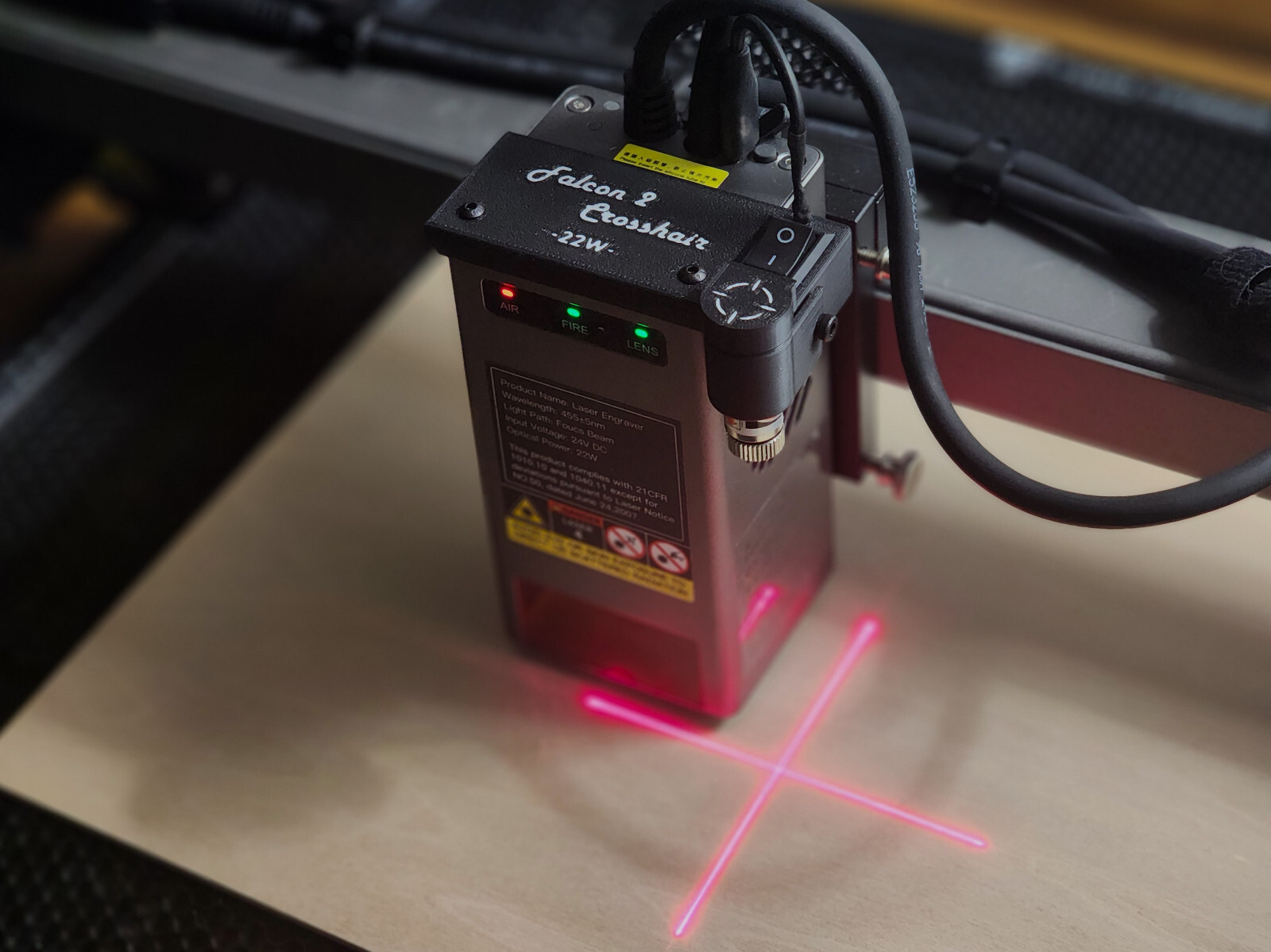 Creality Falcon 2 Laser Sight Crosshairs (Fully Assembled) for 40W (Non Pro)