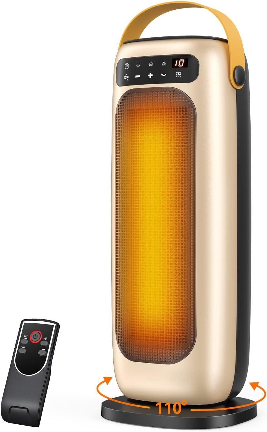 Space Heater, 1500W PTC Ceramic Electric Heaters for Indoor Use with Remote, 4 L