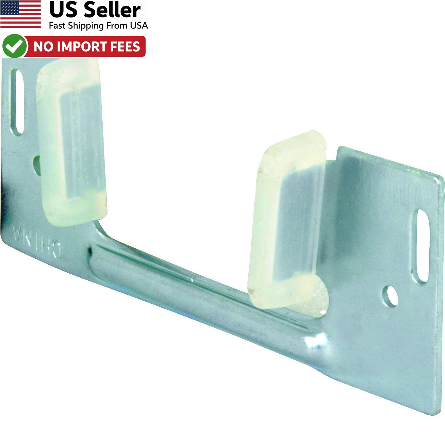 Prime-Line N 6566 Sliding Pocket Door Bottom Guide 1-3/8" Steel Plastic Hardware