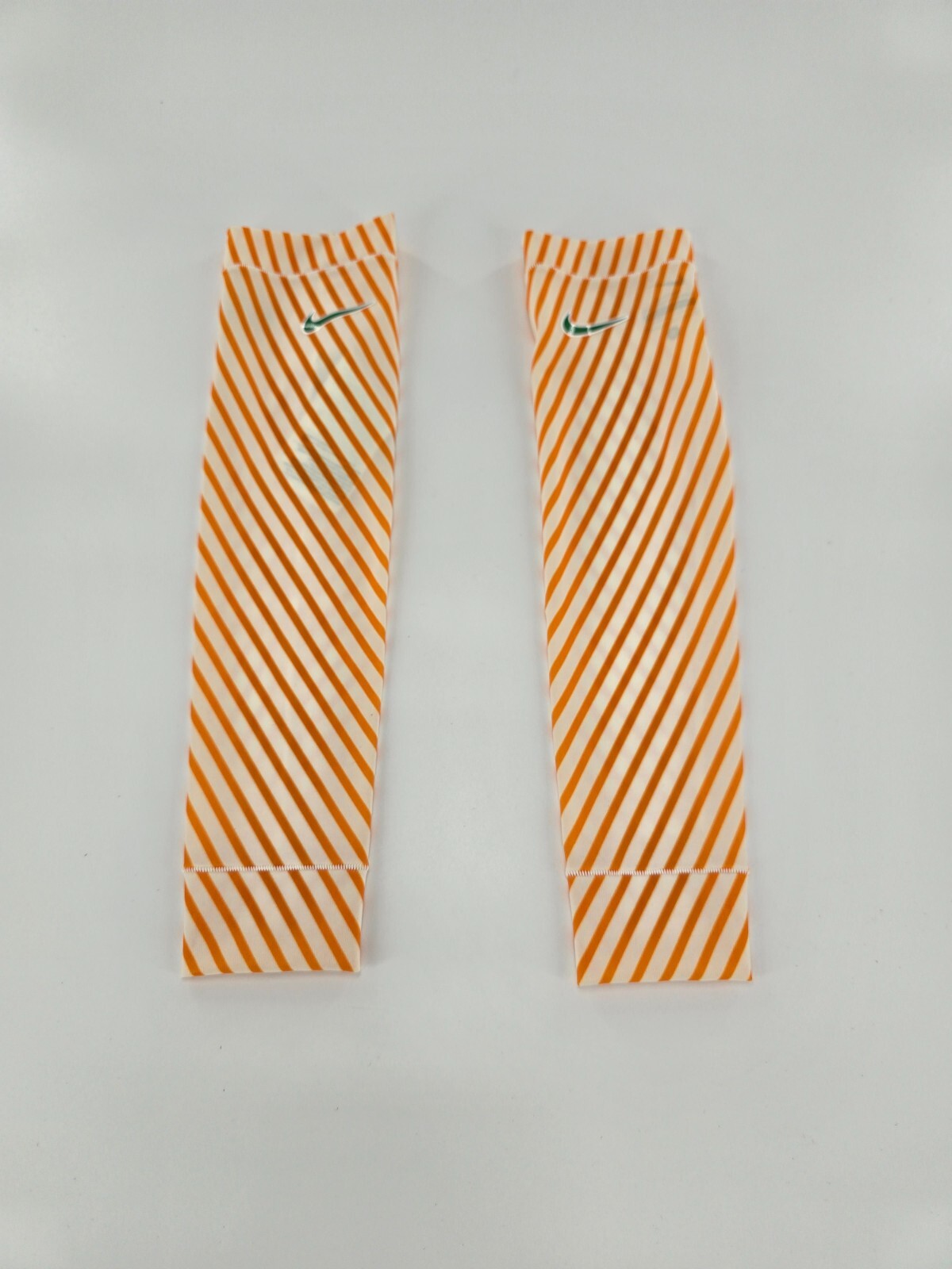 Nike Orange White Green Made In USA Running Sleeves Size Small 848930-XXX New